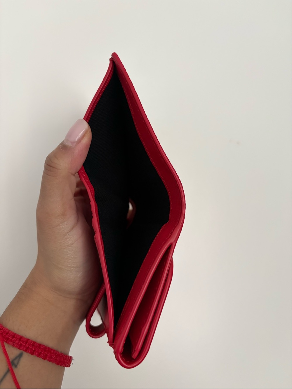 Burberry Red Leather Top Flap Small Wallet - Picture 5 of 6